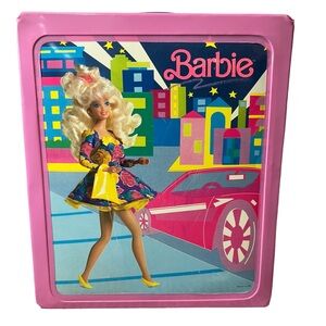 Vintage Barbie Doll Fashion Pink Wardrobe Case Trunk Tara Toy Corp 1989